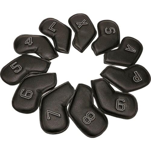 11x Golf Club Iron Cover Protection Universal Headcover with White Letter