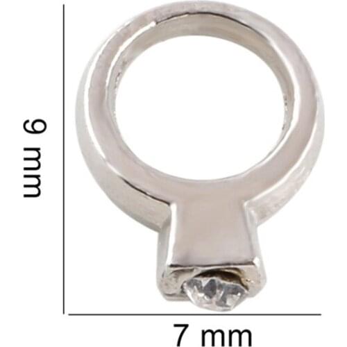 20Pcs/lot Rhinestone Ring Floating Charms Hand-made DIY for Glass Lockets