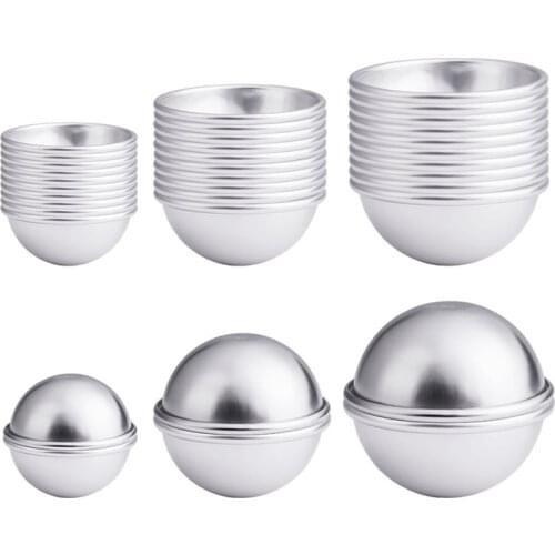 30PCS- Bath Bomb Mold Kit, 15 Set 3 Size Mold & Bath Bombs Press For DIY Making Supplies