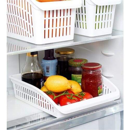 4Pcs Kitchen Organizer Basket Container Plastic Storage Box Storage Food Storage Basket Multifunctional Good Quality