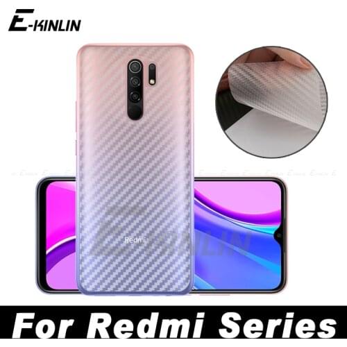 3D Carbon Fiber Back Cover Screen Protector Protective Film For Xiaomi Redmi 9 Prime 9i 9A 9C 8A 8 7A 7 6A 6 Pro S2 4A Not Glass