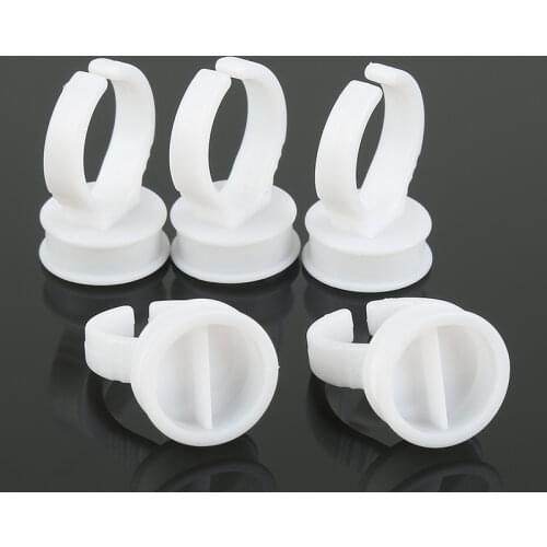 5PCS Disposable Glue Holder Ring Pallet for Eyelash Extension Tattoo Pigment Pigment Adhesive Glue Holder Palette Tool TXTB1