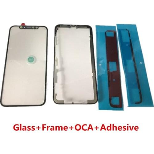 5pcs/lot 3 in 1 Front Glass+Frame Bezel+OCA Touch Screen Outer Panel Lens for iPhone 12 Pro Max 12 11 Pro XS Max XR X XS