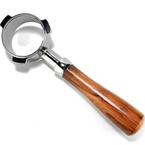 54mm Coffee Machine Handle For Breville Semi-Automatic Bottomless Wooden Handle Professional Espresso Coffee Machine Tool