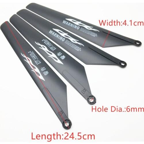Free Shipping 24.5cm 245mm Main Blades Props Rotors A B Fan Paddles For R/C Toys Helicopter Airplane Spare Parts Accessories