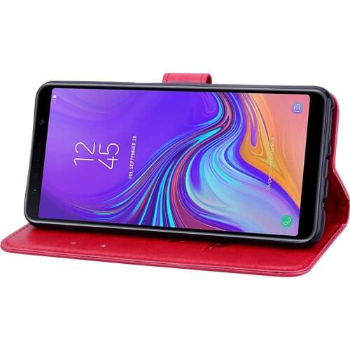 Case On For Samsung Galaxy A7 2018 Stand Flip Wallet Leather Magnetic Phone Case For Coque Samsung Galaxy A7 2018 Case Cover