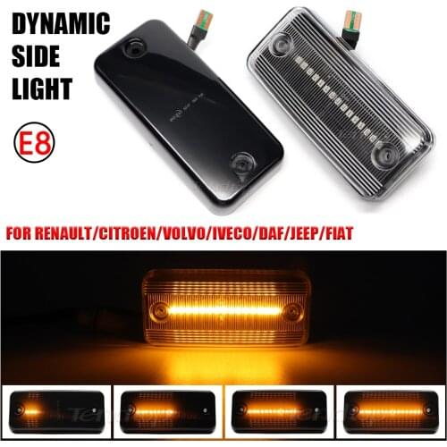 Dynamic Blinkers LED Side Light For Fiat Ducato Citroen Relay Peugeot Boxer Renault Magnum Midliner Volvo FE FL Man Iveco Daily