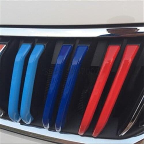 For skoda kodiaq 2017 2016 ABS front dead grill cover trim sticker auto accessories styling 6pcs