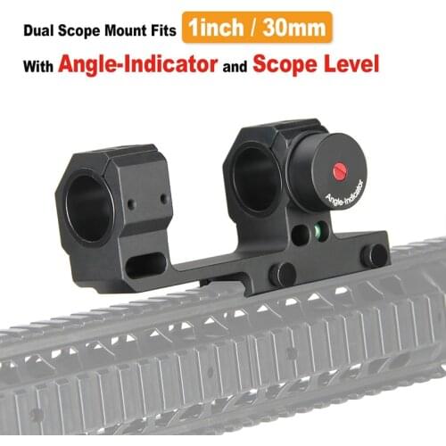E.T Dragon tactical 30mm / 25.4mm Dual Ring Rifle Scope Mount Quick Detach Angle Indicator FOR Picatinny Rail 21.2mm GZ24-0219