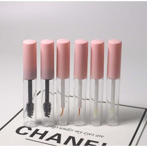 Eco friendly 5ml private label pink eyelash empty plastic bottle mascara bottle eyeliner tube lip balm