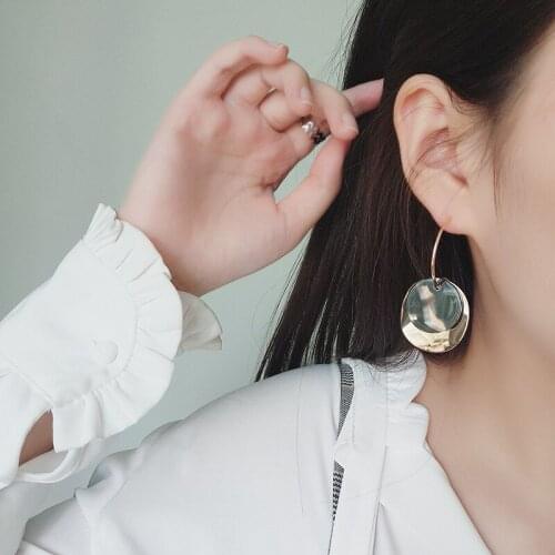 Korean Fashion Earrings for Women Statement Round Acrylic Dangle Earrings 2020 Chinese Fashion Women Jewelry Accessories