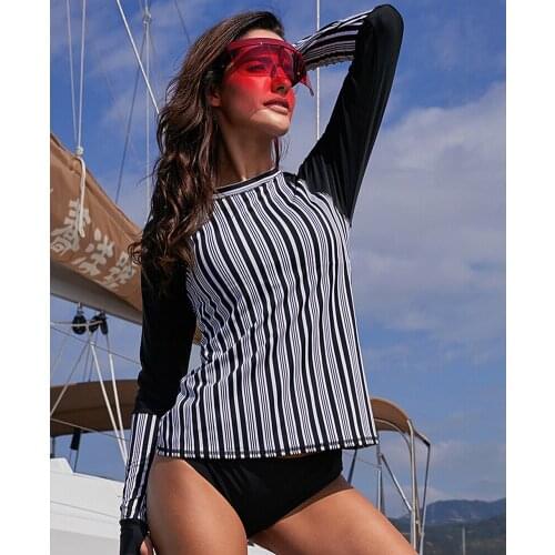 Surf suit 2 Piece Full Body Long Sleeve swimsuit for surfing Swimming Rashguard for Women Rash Guard Swim Shirts