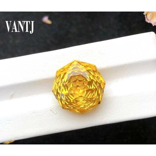 VANTJ Real Natural Citrine Loose Gemstone Rose Cut For Silver Gold Ring Mounting Diy Jewelry Gift