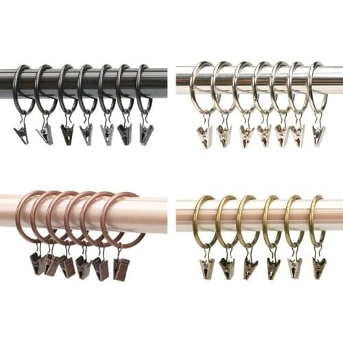 2021 New 20 Pieces Metal Curtain Clips Shower Curtain Rings with Clips and Eyelets