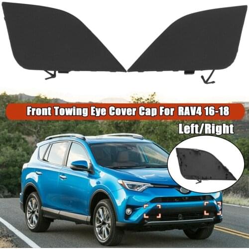 NEW-Left & Right Front Bumper Tow Hook Towing Eye Cover Cap for Toyota RAV4 2016-2018