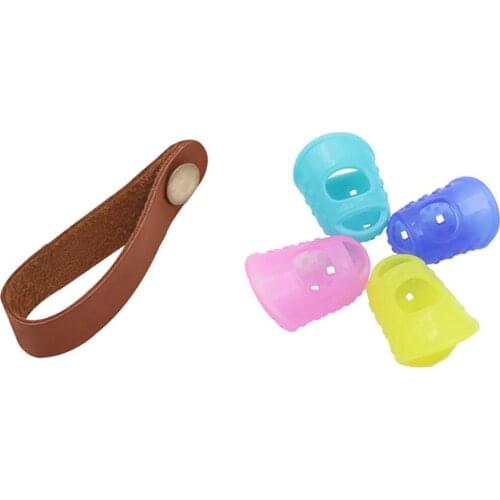 IRIN 1pc Acoustic Guitar Neckband+4pcs Silicone Finger Anti-Slip Insulation Protector