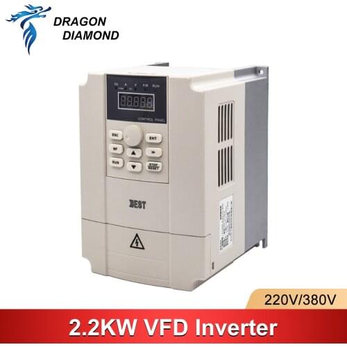 Original 2.2KW VFD Frequency Converter Inverter 220V/380V For CNC Milling Machine Spindle Motor Speed Control High Quality