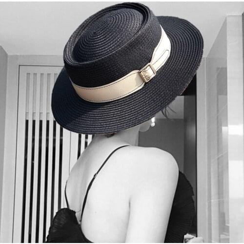 Bucket Hat Lady Straw Hat Belt Jewelry Decoration Women Straw Hat French Retro Shopping Fisherman Hat Sun Hat Travel