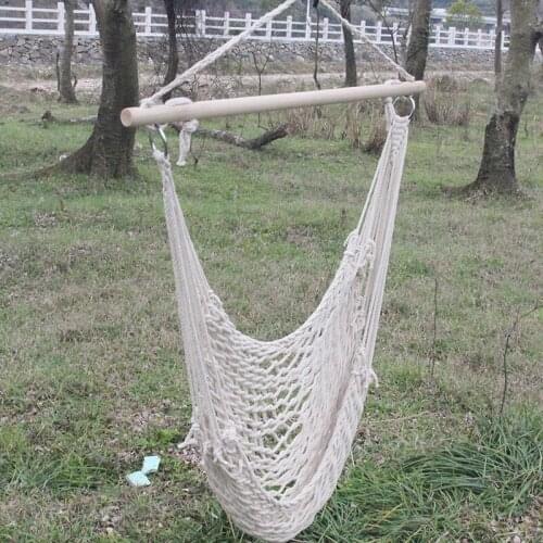 Portable thicken cotton rope mesh hanging chair Student dormitory swing hammock Indoor outdoor children leisure chair