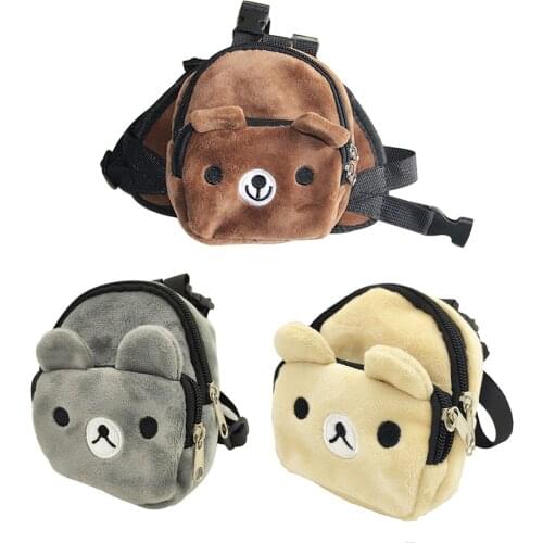 Dourable Adjustable Leash Pet Puppy Self Backpack Cartoon Portable Harness Teddy Dog Outdoor Travel Carrier Snack Bag Accessorie