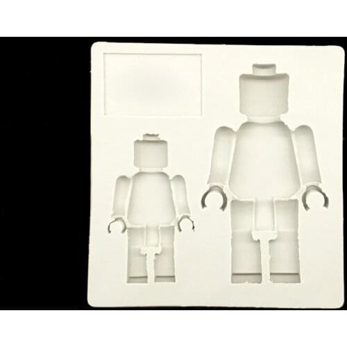 Robot Shapes Silicone Sugarcraft Mold Fondant Cake Decorating Tools Silicone Soap Moulds