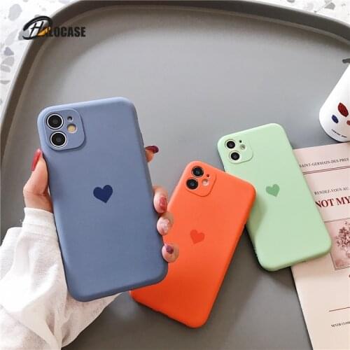 Luxury Frosted Lens Heart Phone Cases for Iphone 11 PRO MAX XR XS MAX X 8 7 6 6s Plus SE 2020 Soft Silicone TPU Protection Cover