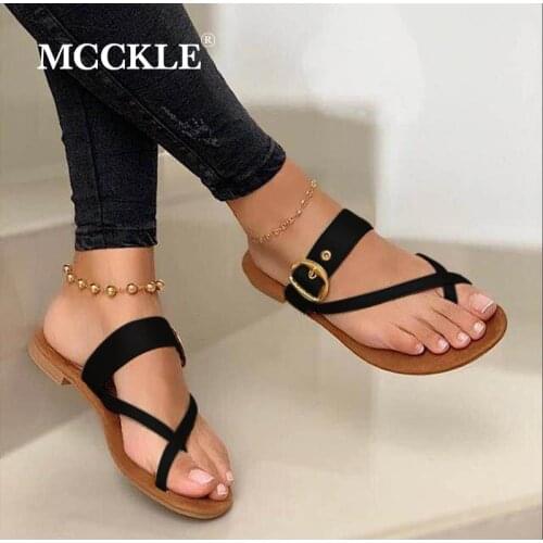 Women Slippers Clip Toe Flat Sandals Summer T tied Ladies Shoes Beach Casual Woman Flip Flops Fashion Female PU leather Footwear