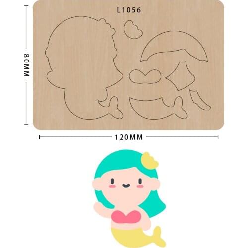Fairy stamps and dies Knife mold Mermaid Dies For Wood Die Cutting DIY Laser Removable Suitable for big shot machines