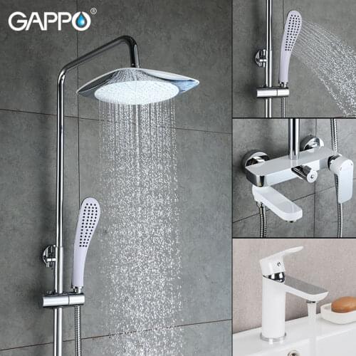GAPPO white Basin Faucets water sink mixer basin mixer taps bathtub faucet bath tub mixer bathroom shower set