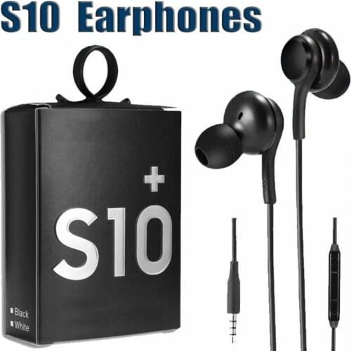 S10 Earphones Bass Headsets Stereo Sound Headphones With Volume Control Wire Earbuds For Samsung S10 PK AKG S6 S8 Earbuds