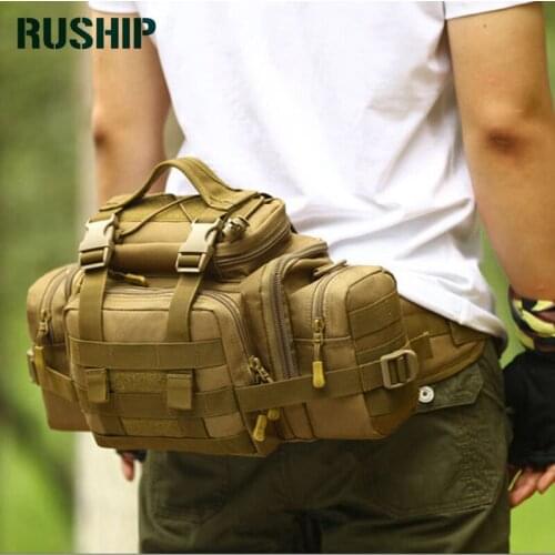 Super BIG Brand Waist Pack Pockets Waterproof Molle Military Tactical Gear Waist Pack Leisure Bag Camouflage Chest Pack Y111