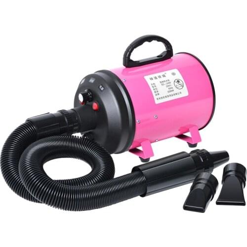 2200W Pet Dryer Blower Adjustable Dog Grooming Dryer Pet Hair Dryer Strong-Power Low Noice Blower with 3 nozzles