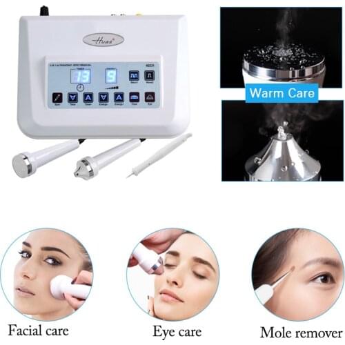 3 In 1 Ultrasonic Facial Body Machine Ultrasound Vibration Detoxification Skin Deep Cleaning Tattoo Acne Wart Dark Spot Remover