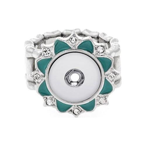 Vintage DIY elastic snaps ring fit 12mm metal snap buttons womens fashion jewelry Mens ring watches women