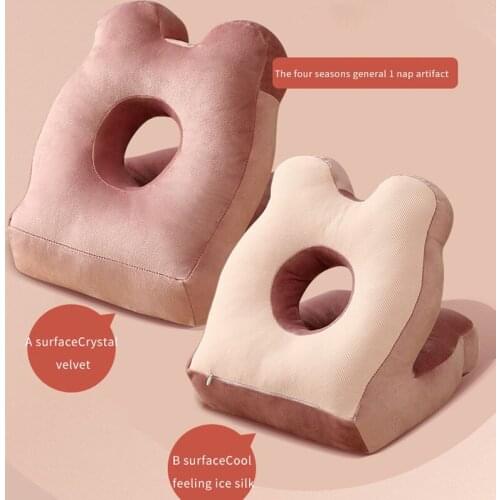 High quality office nap artifact ice silk nap pillow nap pillow pillow sleep prone pillow student desk hug pillow prone sleep pi