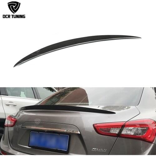 Wald Style Carbon Fiber Rear Trunk Spoiler Lips For Maserati Ghibli Carbon Spoiler wing 2014 - UP