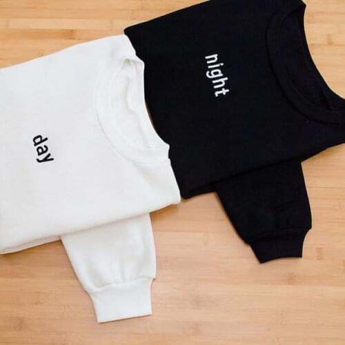 Day and Night moon and sun Saweatshirt funny Pullover unisex pure cotton jumper graphic tumblr women quote Outfits Sweats top