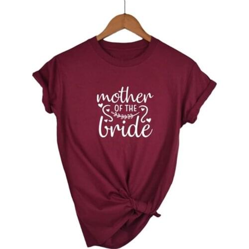 Womens T-Shirt MOTHER OF THE BRIDE Print Women Tshirt Polyester Casual Funny T Shirt For Lady Top Teen0Z9J