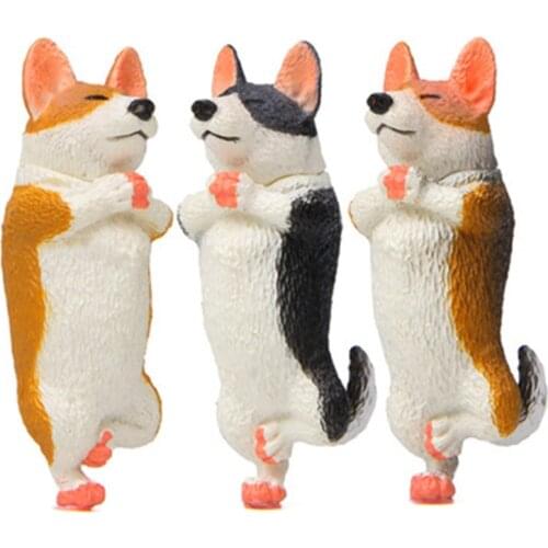 ZOCDOU 1 Piece Golden Rooster Independent Dog Small Statue Little Figurine Crafts Figure Ornament Miniatures