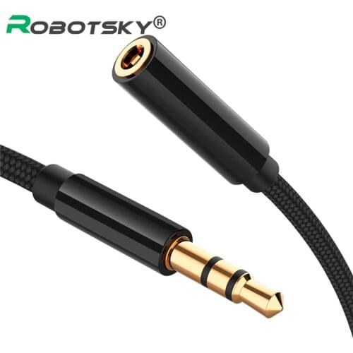 0.5m/1m/1.8m/3m/5m Male to Female Earphone 3.5mm AUX Jack Audio Extension Cable Cord 3.5 Auxiliary for Car Headphone Louder