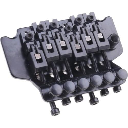 1 Set Black Tremolo Bridge Double Locking System Pulled Electric Guitar Strings Bridge Guitar Parts For Floyd Rose Lic I