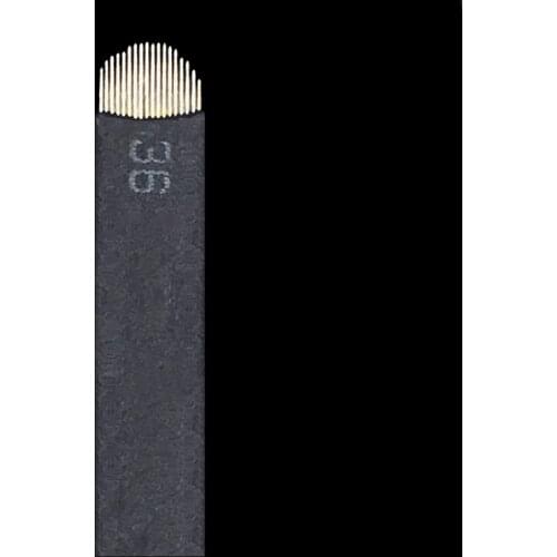 200 pcs U 18 Tattoo Needles MICROBLADING Blades Permanent Makeup EYEBROW Manual Pen Machine Pin 3D Embroidery Needle