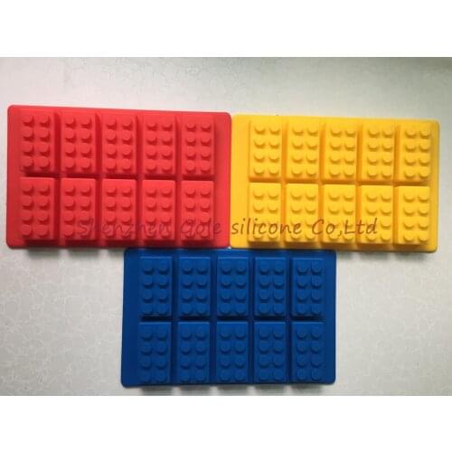 500pcs/lot Toy Brick Shape Silicone Fandont Chocolate Mold Ice Cube Mould Cake Cake Tools FDA LFGB Ice Mold Brick Block