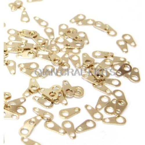 5000pcs, 4x6mm, A-Bar, luster gold or silver mix color plated iron connector lead and nickle free