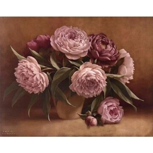 5D DIY Diamond Painting Full Square/Round Drill "Peony Flowers" Rhinestone Embroidery Cross Stitch Gift Home Decor Gift