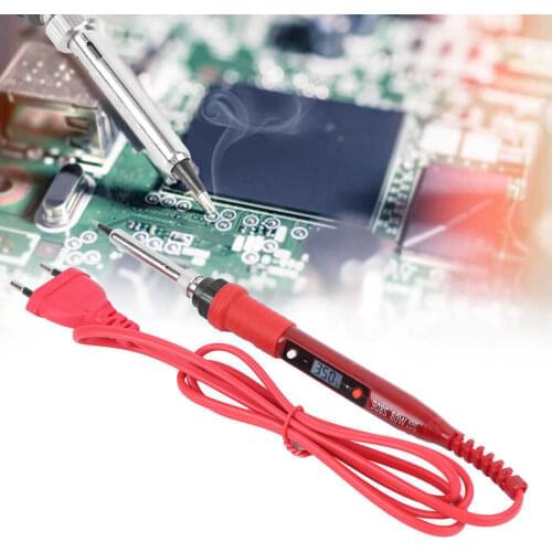 AC110-240V 80W Electric Soldering Iron With LCD Digital Display Screen Temperature 180-500 Celsius Adjustment Welding Tools
