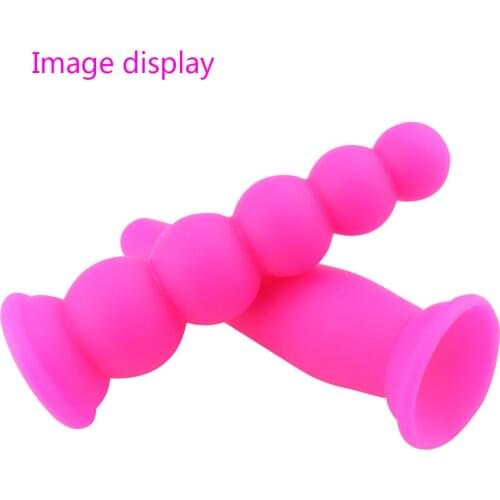 Anal Plug Vibrator Soft Silicone Anal Dildo Prostate Massage Vibrator Sex Toys For Women Butt Plug Beads Erotic Toys S0091