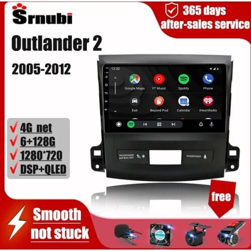 For Mitsubishi Outlander 2005-2012 2 Din Android Car Radio Navigation Multimedia 4G DVD stereo carplay audio speaker accessories