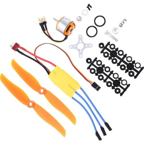 Brushless Power System (30A ESC + A2212 2200KV Motor + Propeller Props + Mount Kit) for RC Helicopter / Airplane Parts Accessory