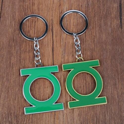 Super Hero Green Light LOGO Pendants Key Chains Key Rings Keychain for Man Woman Jewelry Chaveiro